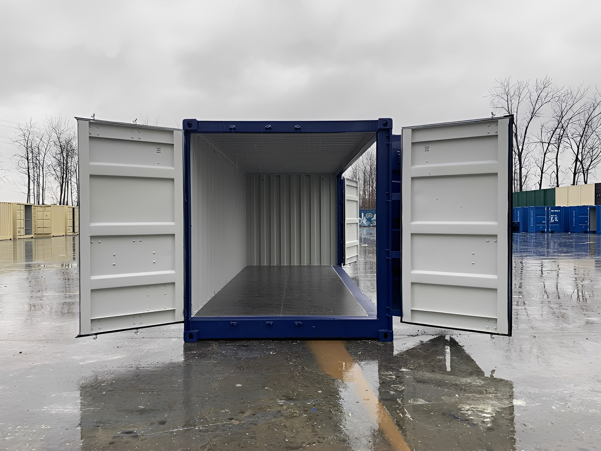 Used 20ft Open Side Shipping Container Wind and Watertight - Hacon ...