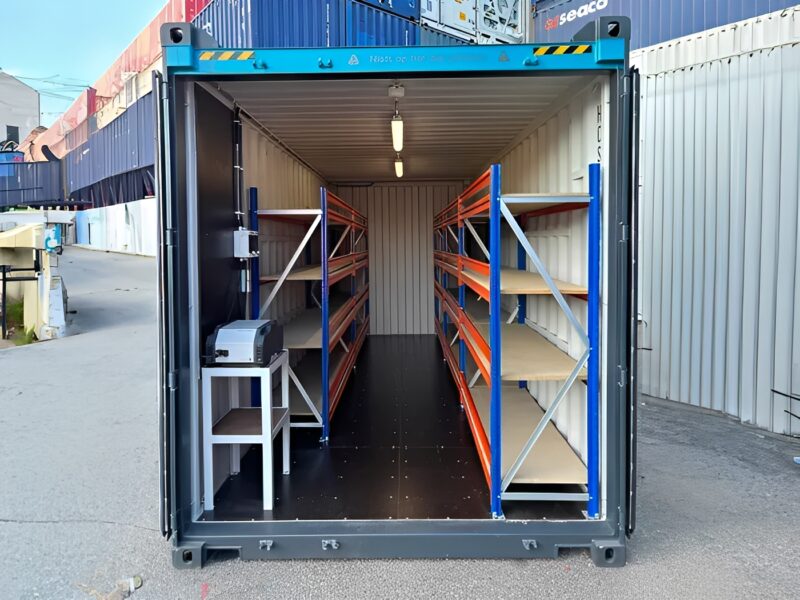 20ft High Cube Solar container with racks - Image 9
