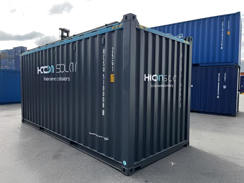 20ft High Cube Solar container with racks