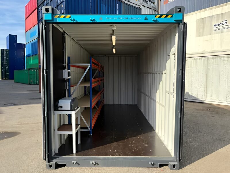 20ft High Cube Solar container with racks - Image 8
