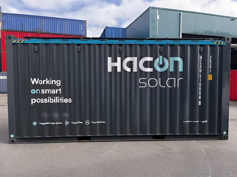 20ft High Cube Solar container with racks - Image 3